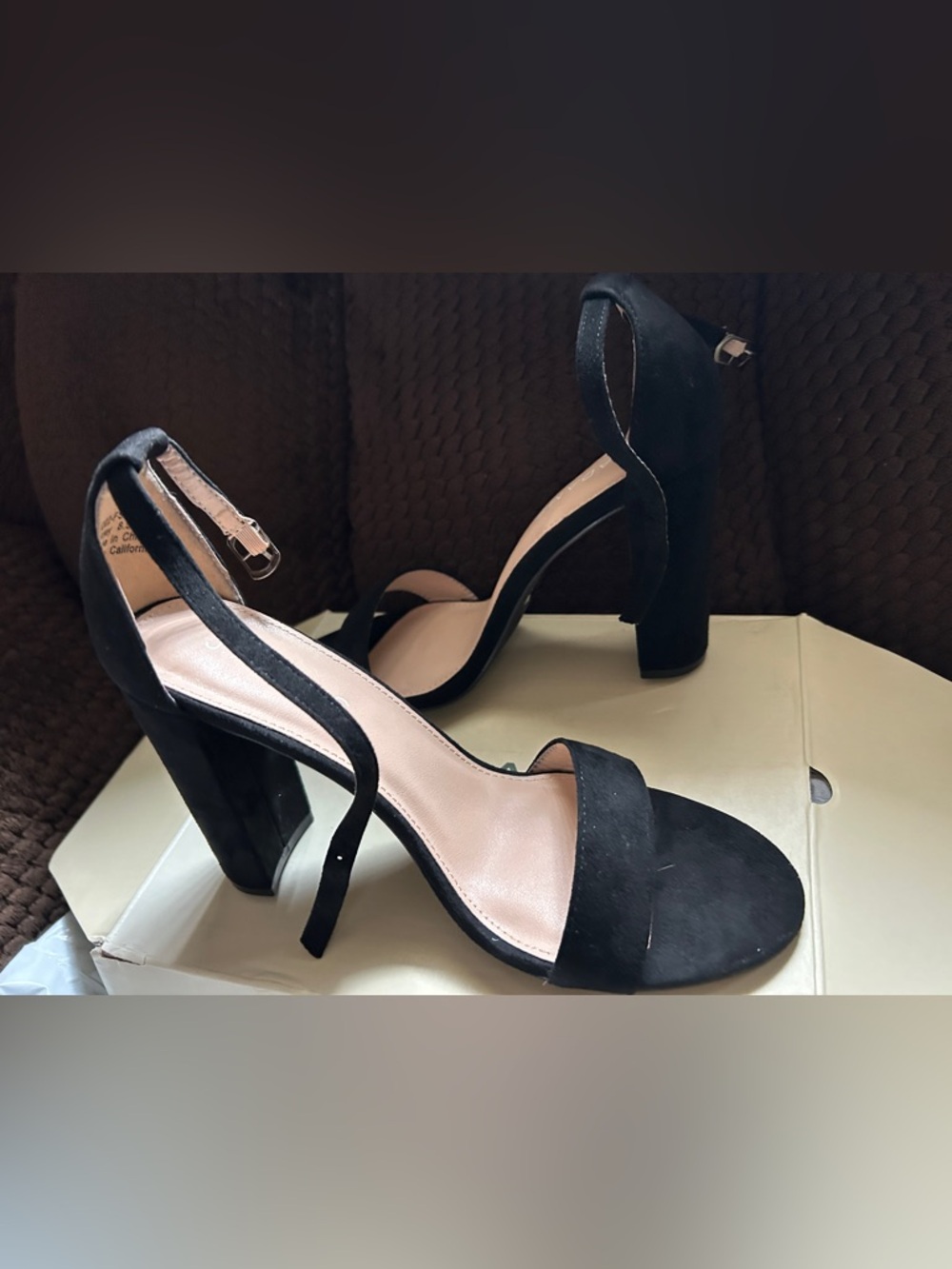 J Adams New in Box-  Suede Block Heel with Open Toe and Sexy Ankle Strap